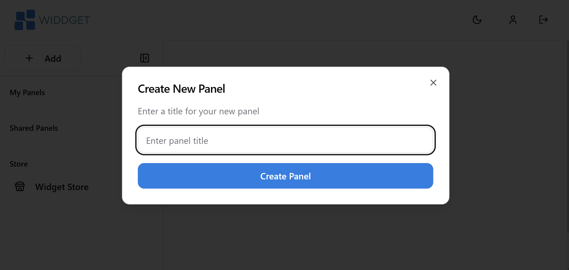 Widdget Panel Name